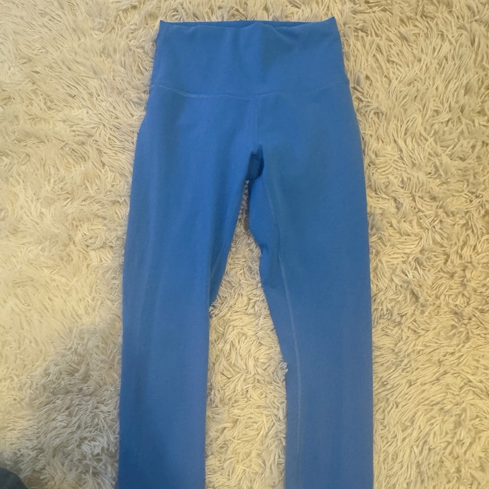 Lululemon Wunder Under Leggings Light Blue, High Waisted, Size 4